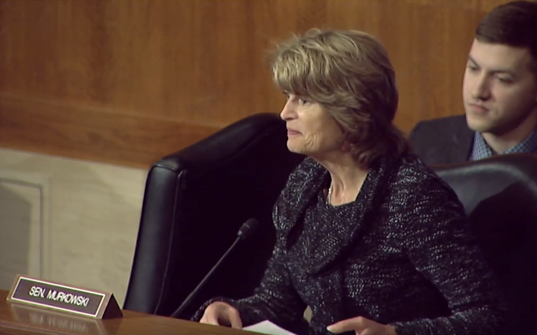 Senator Murkowski Speaks During a HELP Hearing